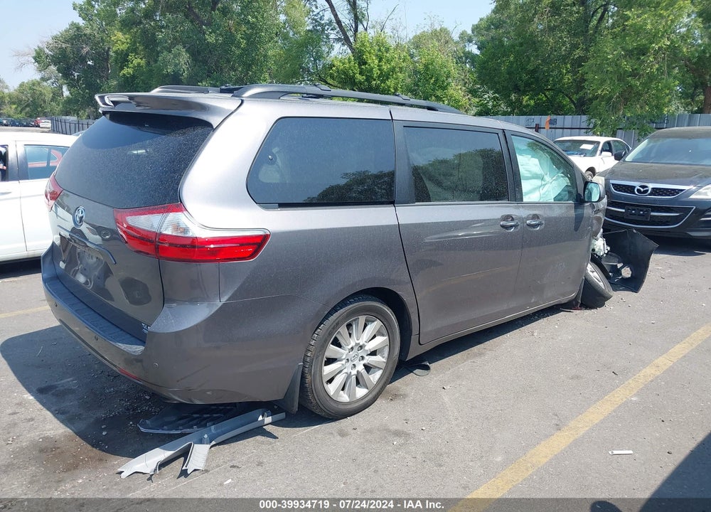2016 TOYOTA SIENNA XLE 7 PASSENGER VIN: 5TDDK3DC2GS144920