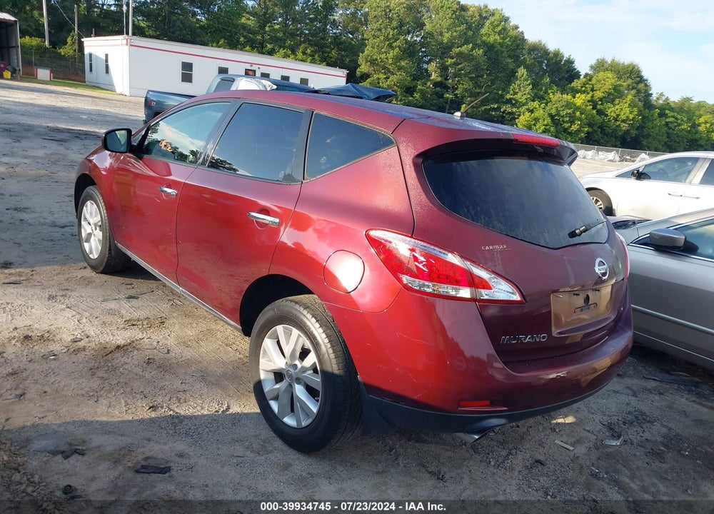 2012 NISSAN MURANO S VIN: JN8AZ1MW7CW238674