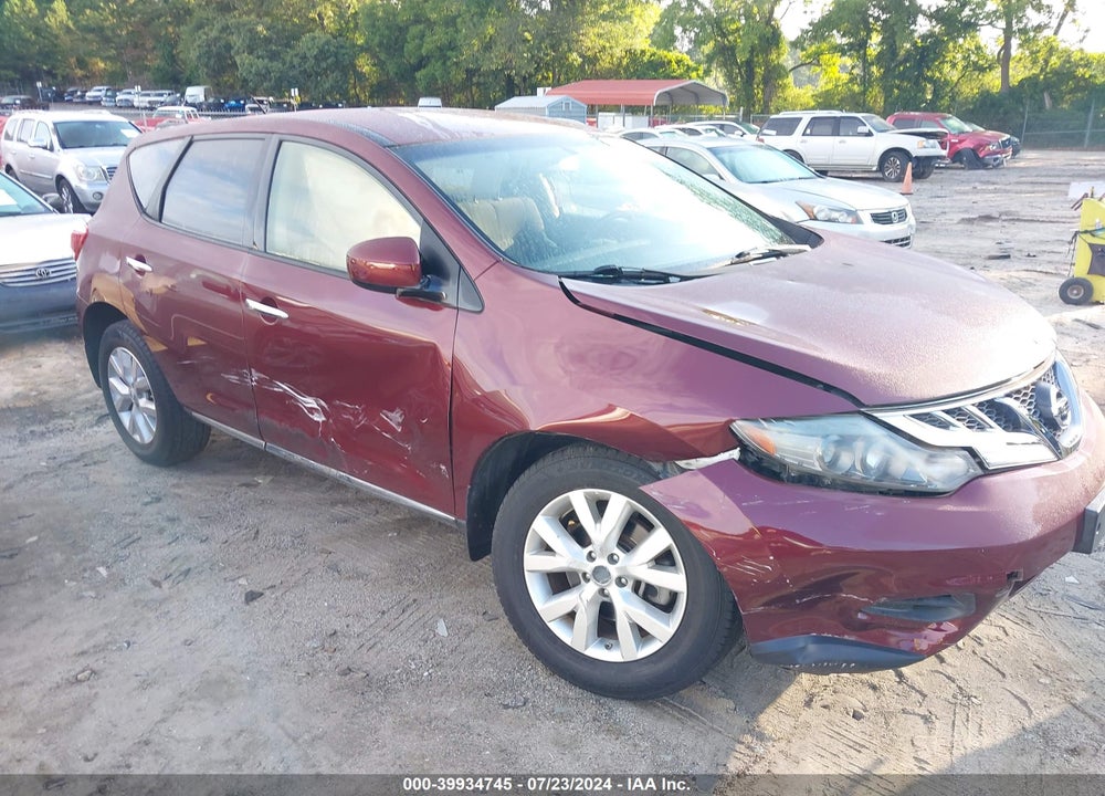 2012 NISSAN MURANO S VIN: JN8AZ1MW7CW238674