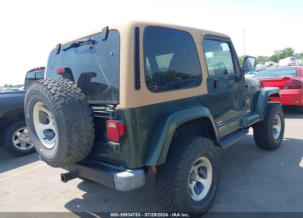 1998 JEEP WRANGLER SAHARA VIN: 1J4FY49S3WP706369