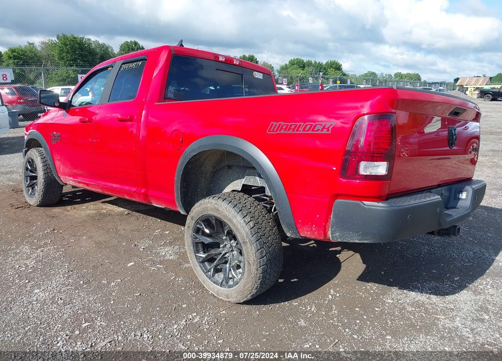 2019 RAM 1500 CLASSIC WARLOCK QUAD CAB 4X4 6'4 BOX VIN: 1C6RR7GG9KS739620