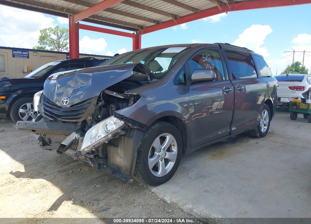 2012 TOYOTA SIENNA LE V6 8 PASSENGER VIN: 5TDKK3DCXCS180453