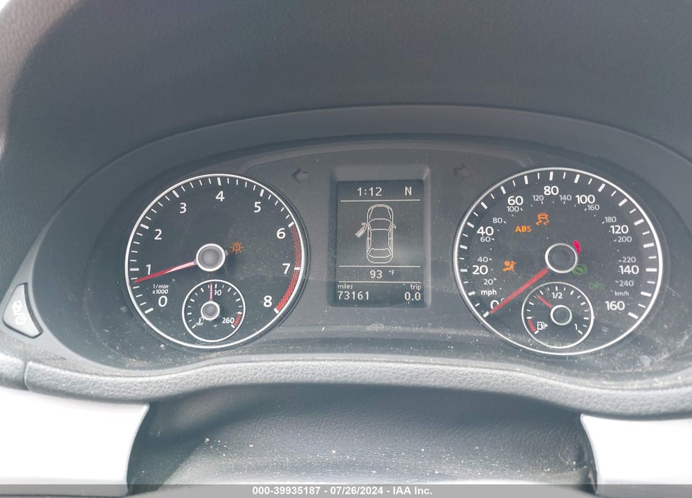 2012 VOLKSWAGEN PASSAT 2.5L SE VIN: 1VWBH7A37CC013041