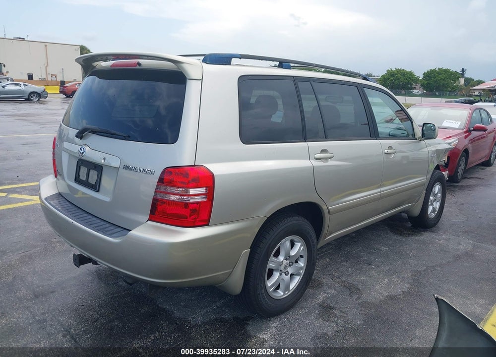 2002 TOYOTA HIGHLANDER LIMITED V6 VIN: JTEHF21A620089205