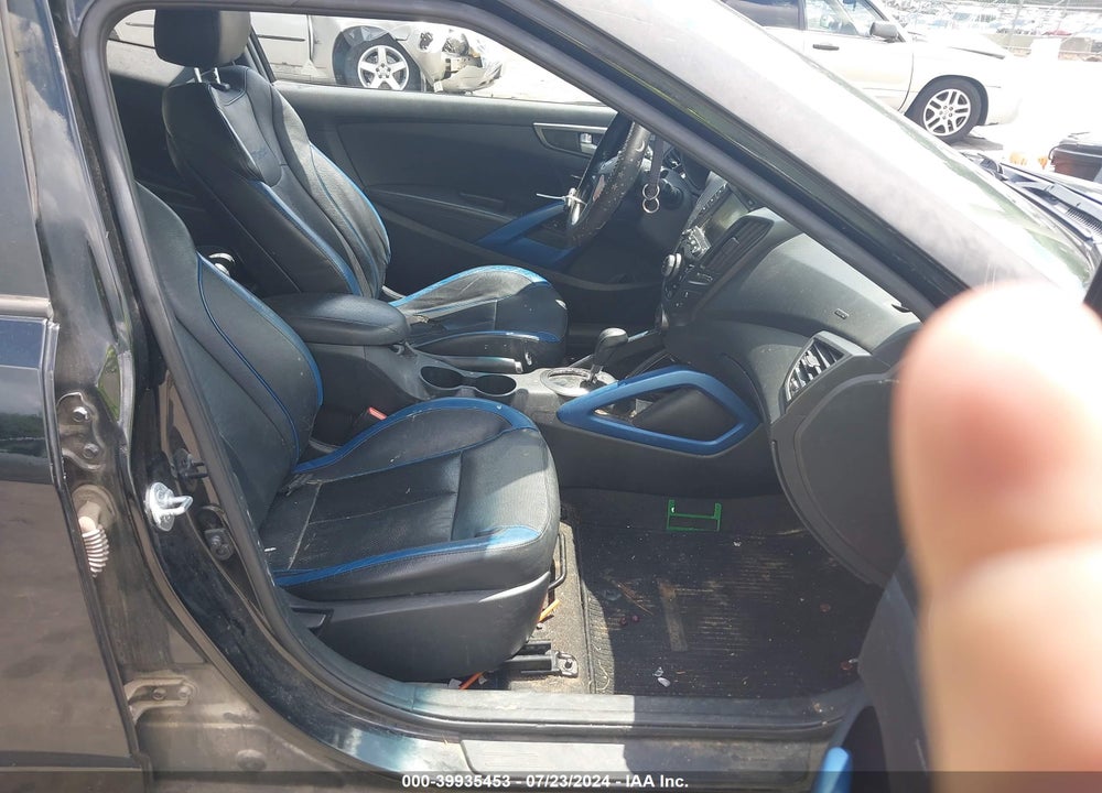 2014 HYUNDAI VELOSTER TURBO W/BLUE VIN: KMHTC6AEXEU190757