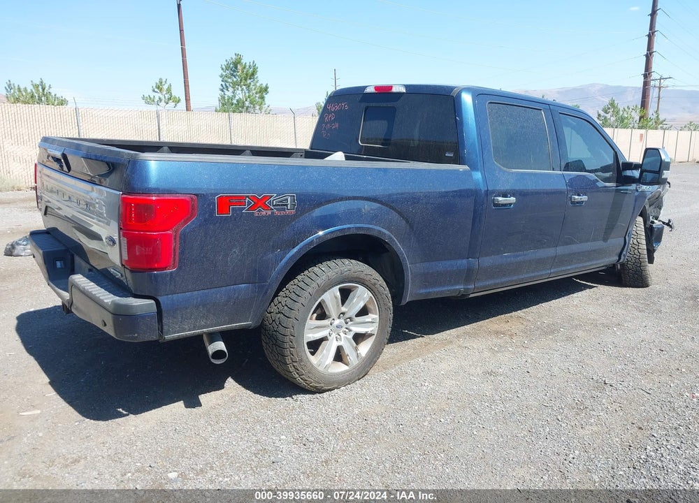 2019 FORD F-150 PLATINUM VIN: 1FTFW1E44KFA81367