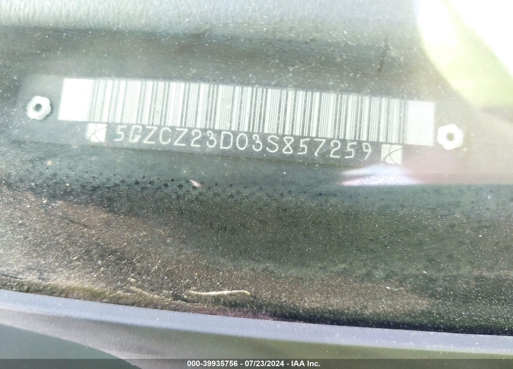 2003 SATURN VUE VIN: 5GZCZ23D03S857259