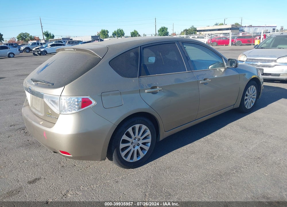 2008 SUBARU IMPREZA 2.5I VIN: JF1GH616X8H814186