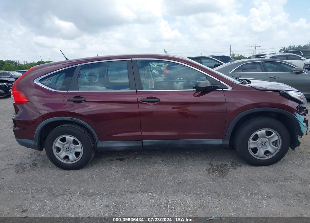 2015 HONDA CR-V LX VIN: 2HKRM3H39FH555150