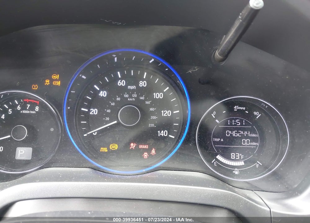 2019 HONDA HR-V VIN: 3CZRU6H12KG725782