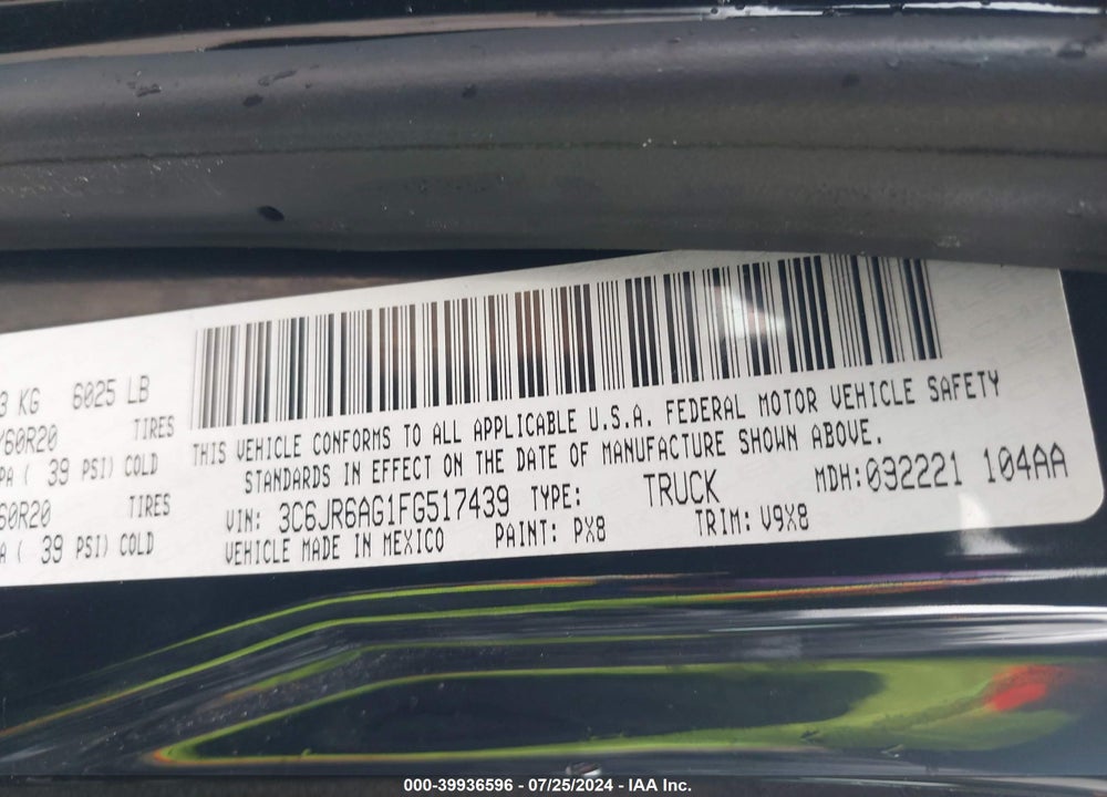 2015 RAM 1500 EXPRESS VIN: 3C6JR6AG1FG517439