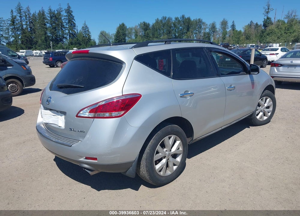 2011 NISSAN MURANO SL VIN: JN8AZ1MWXBW160440