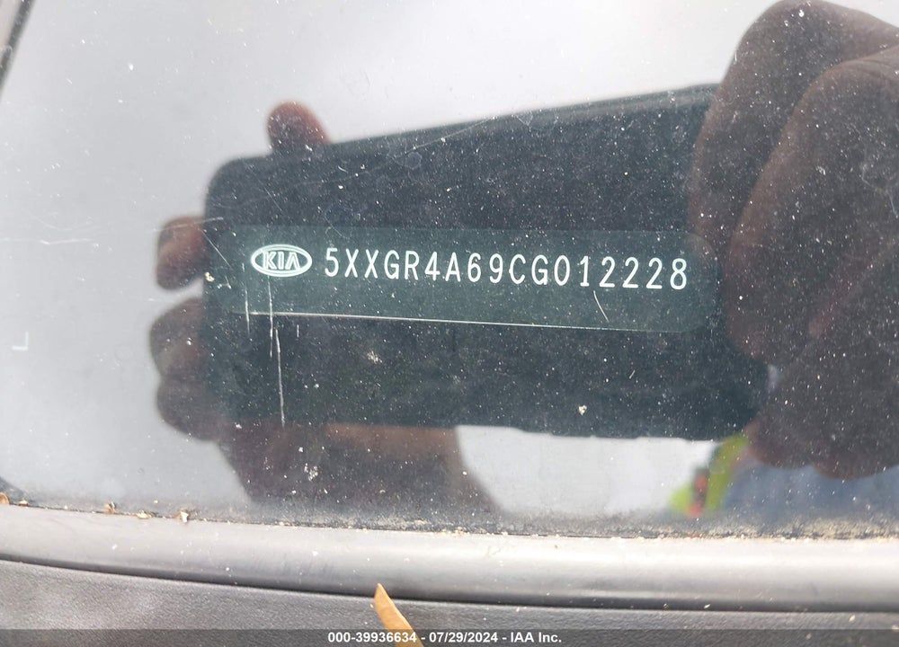 2012 KIA OPTIMA SX VIN: 5XXGR4A69CG012228