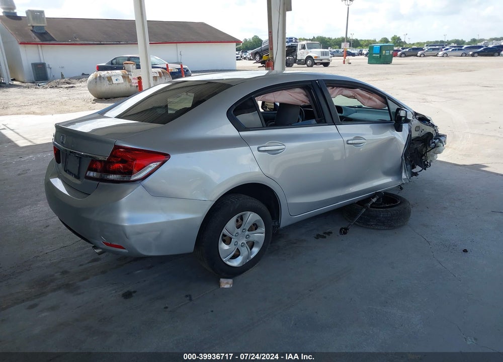 2013 HONDA CIVIC LX VIN: 19XFB2F54DE053350