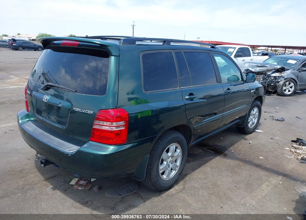 2002 TOYOTA HIGHLANDER LIMITED V6 VIN: JTEGF21A320051376