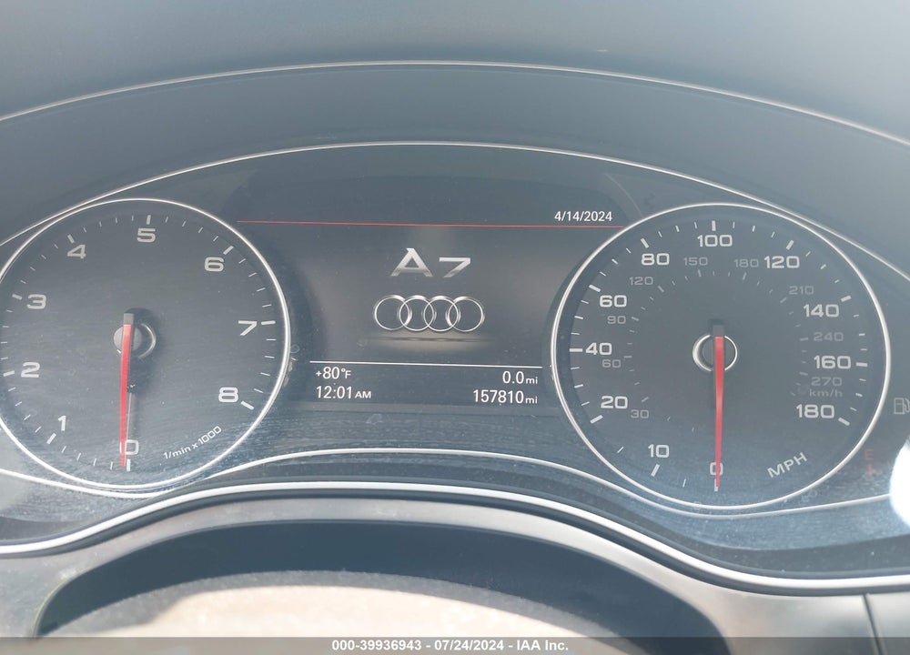2013 AUDI A7 3.0T PREMIUM VIN: WAUYGAFC9DN082242