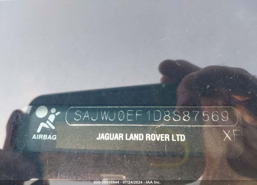 2013 JAGUAR XF V6 SC VIN: SAJWJ0EF1D8S87569