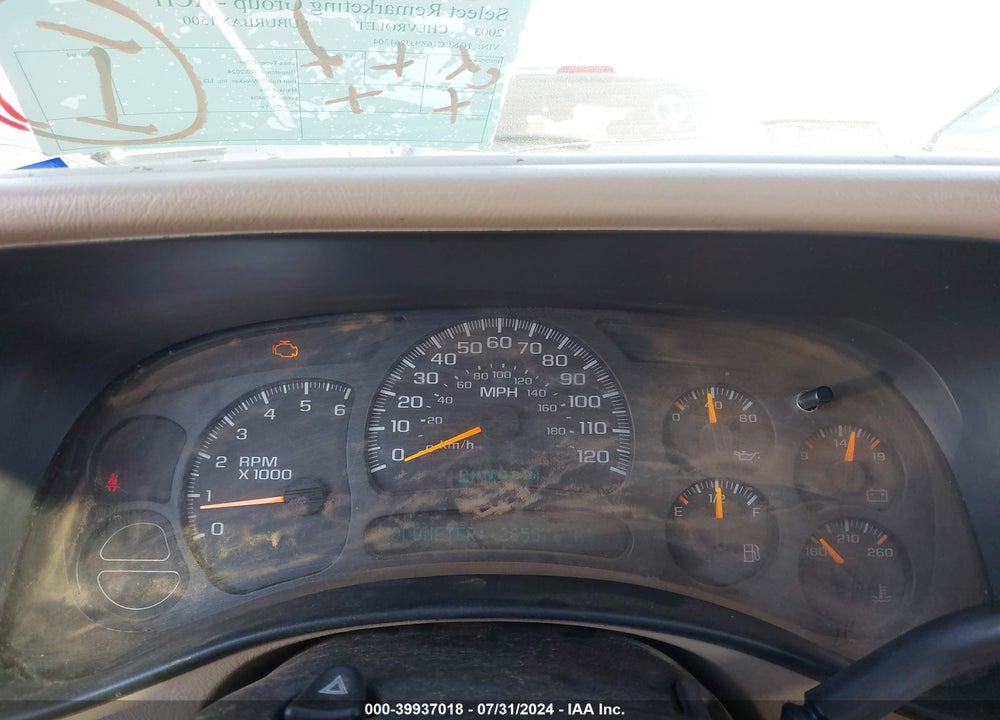 2003 CHEVROLET SUBURBAN 1500 LT VIN: 1GNEC16Z93J261304