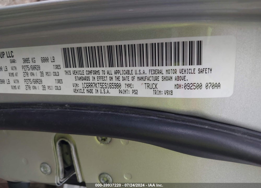 2014 RAM 1500 EXPRESS VIN: 1C6RR7KT5ES165980