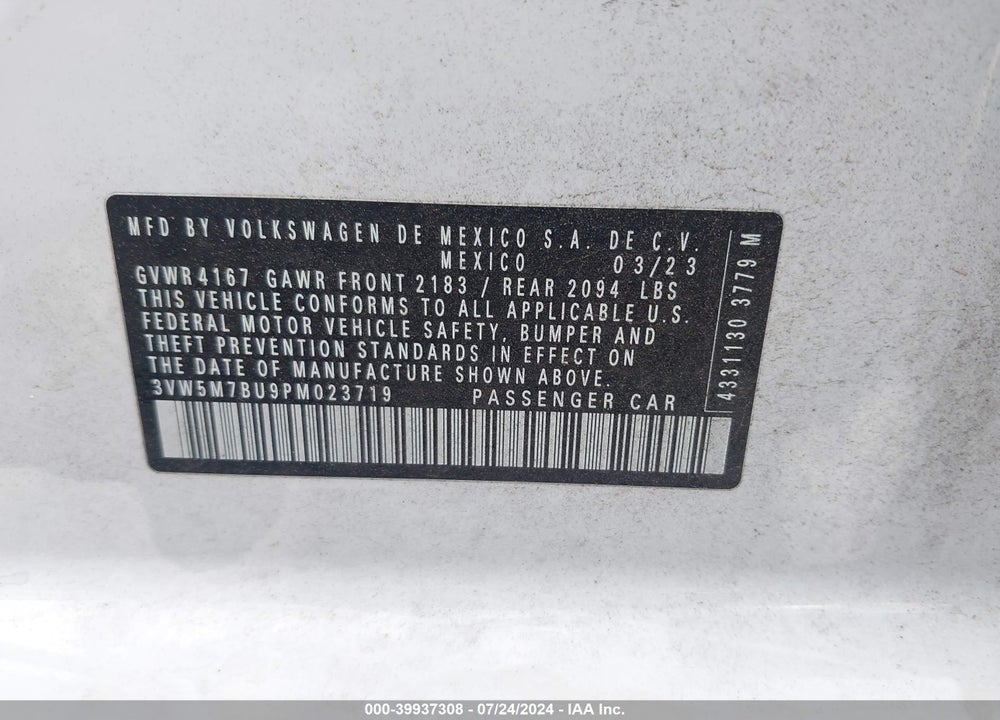 2023 VOLKSWAGEN JETTA 1.5T S VIN: 3VW5M7BU9PM023719