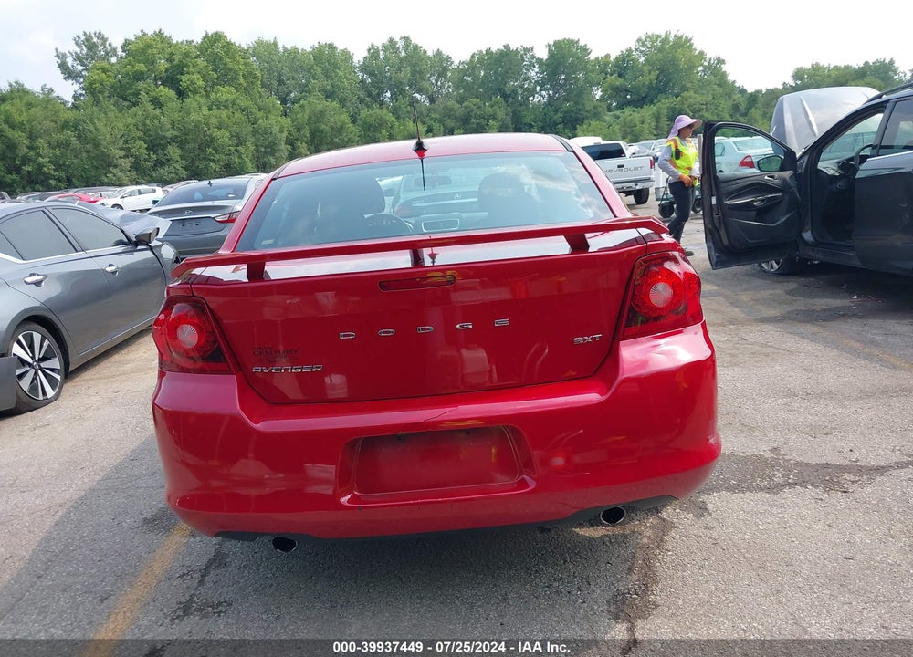 2012 DODGE AVENGER SXT PLUS VIN: 1C3CDZEG5CN234187