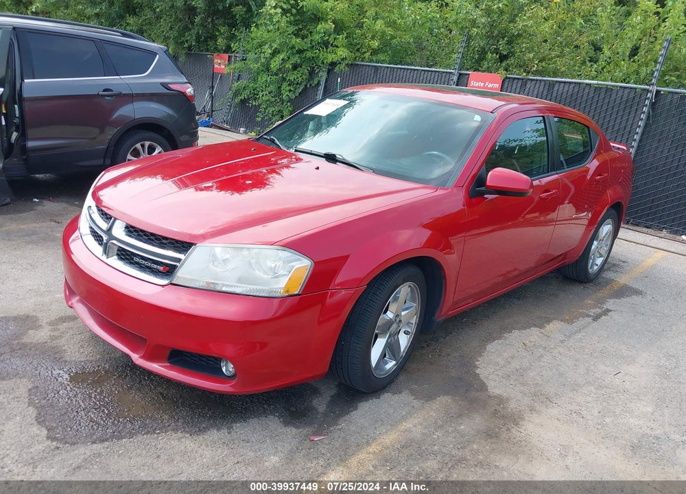 2012 DODGE AVENGER SXT PLUS VIN: 1C3CDZEG5CN234187