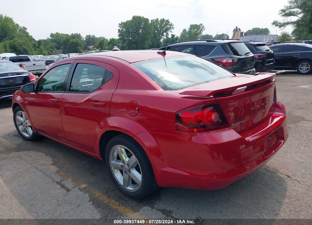 2012 DODGE AVENGER SXT PLUS VIN: 1C3CDZEG5CN234187
