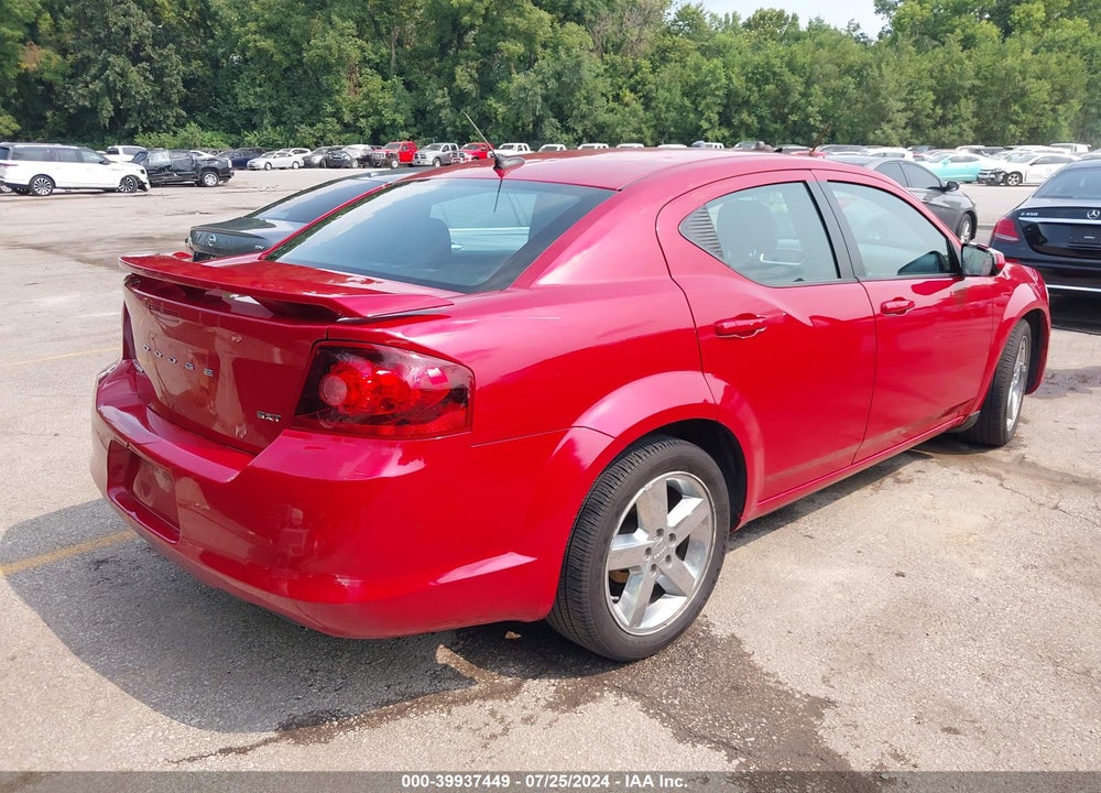 2012 DODGE AVENGER SXT PLUS VIN: 1C3CDZEG5CN234187