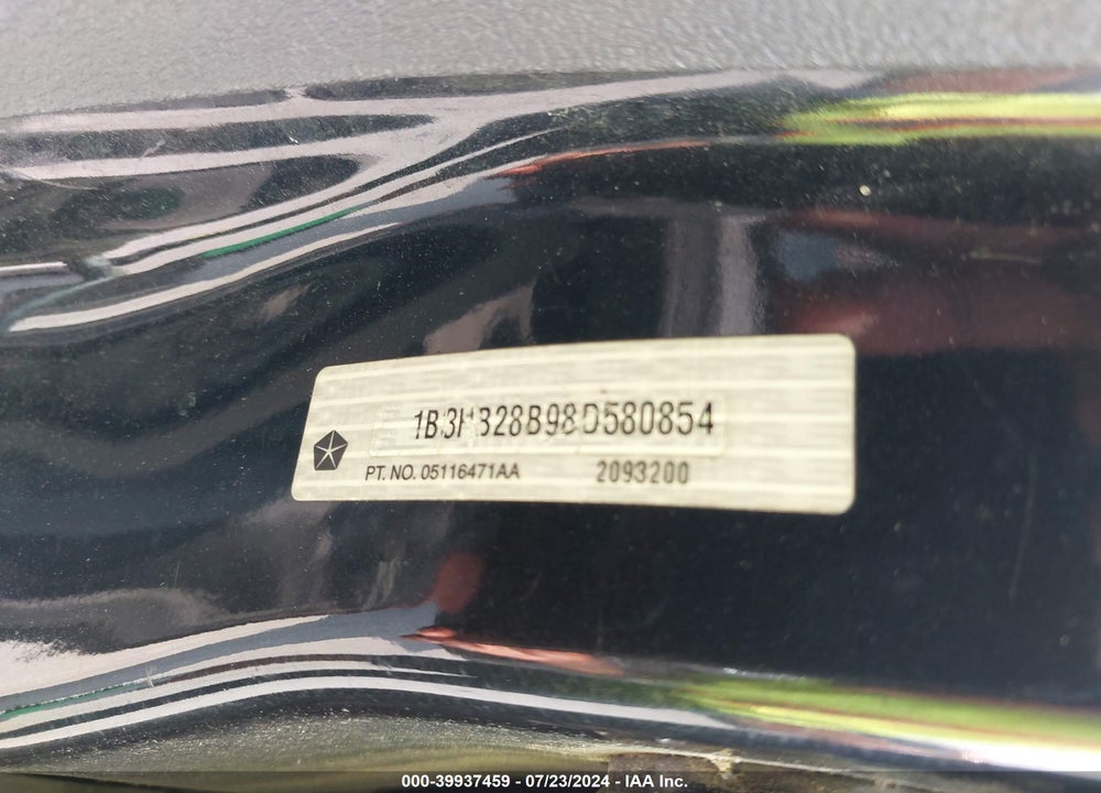 2008 DODGE CALIBER SE VIN: 1B3HB28B98D580854