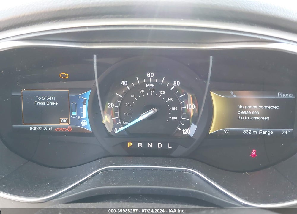 2016 FORD FUSION ENERGI SE LUXURY VIN: 3FA6P0PU1GR397331