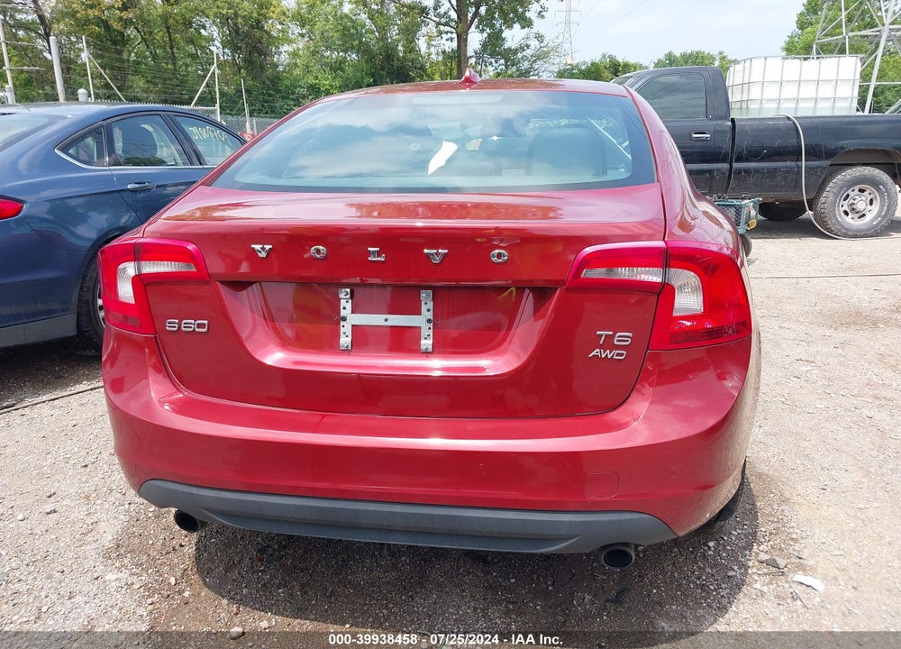 2012 VOLVO S60 T6/T6 R-DESIGN VIN: YV1902FH7C2141067
