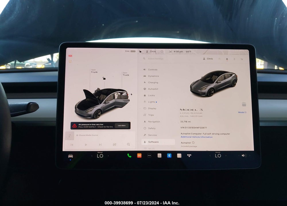 2022 TESLA MODEL 3 LONG RANGE DUAL MOTOR ALL-WHEEL DRIVE VIN: 5YJ3E1EBXNF122677