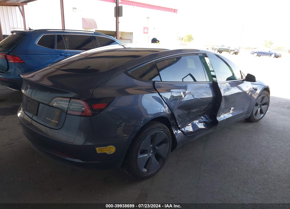 2022 TESLA MODEL 3 LONG RANGE DUAL MOTOR ALL-WHEEL DRIVE VIN: 5YJ3E1EBXNF122677