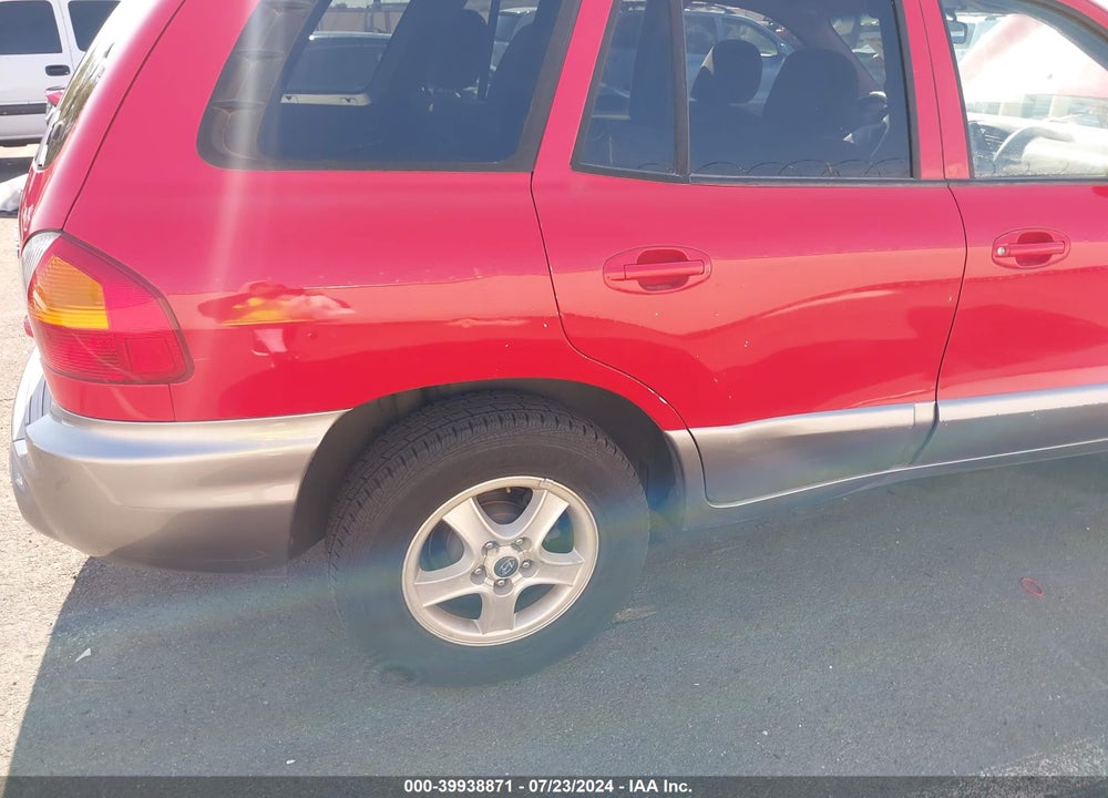 2003 HYUNDAI SANTA FE VIN: KM8SB12B33U490689