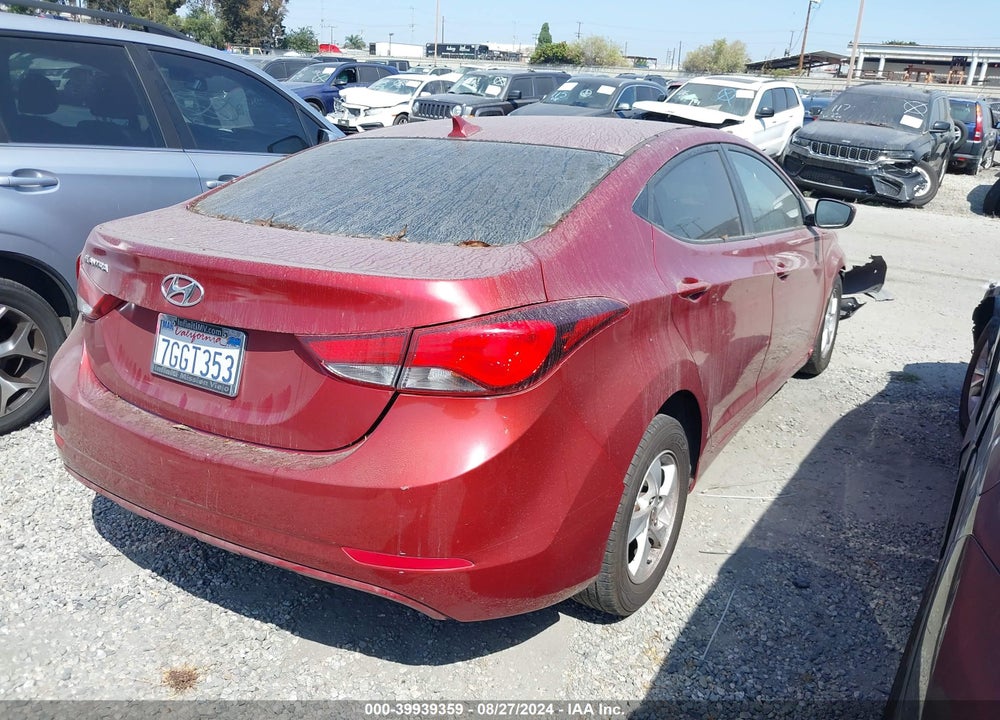 2015 HYUNDAI ELANTRA SE VIN: 5NPDH4AE4FH646245