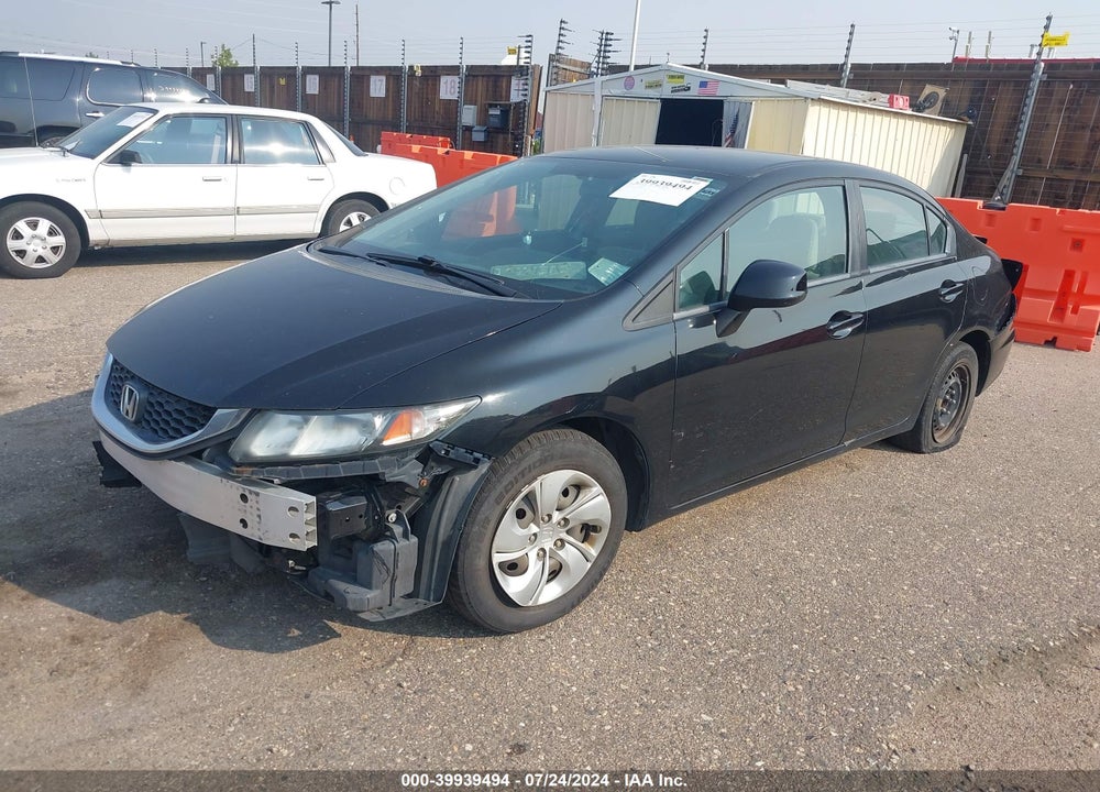 2013 HONDA CIVIC LX VIN: 19XFB2F52DE274557