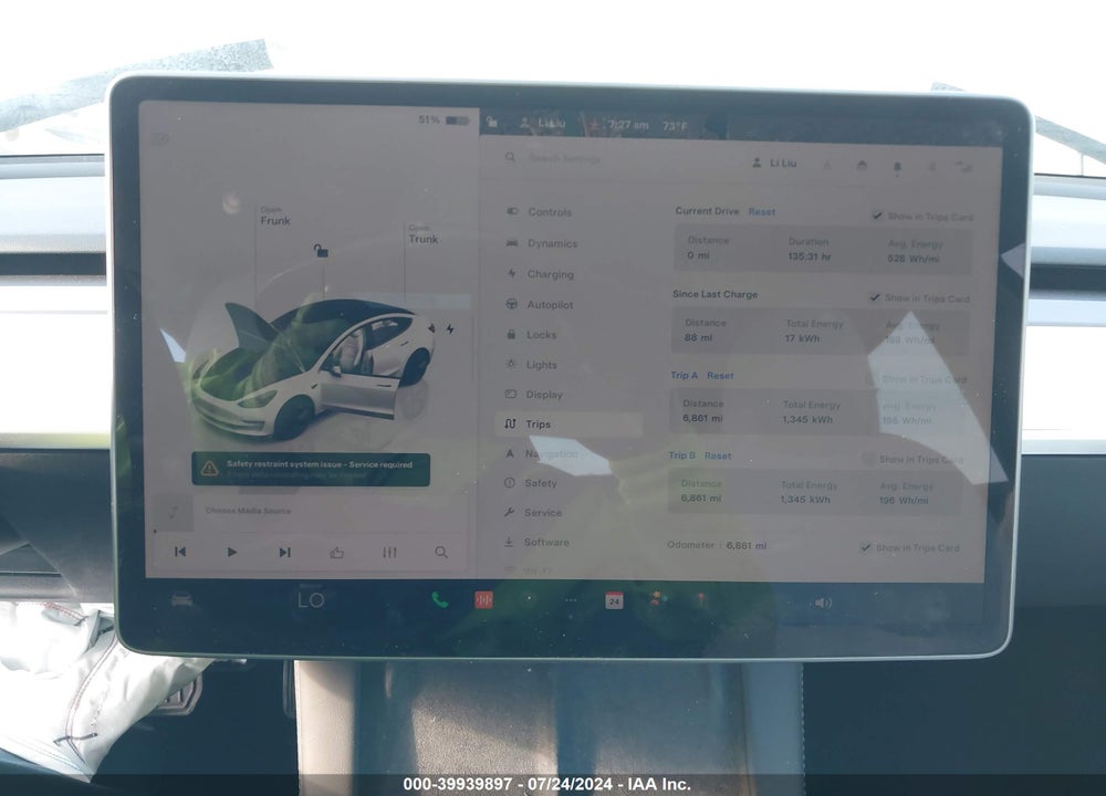 2023 TESLA MODEL 3 REAR-WHEEL DRIVE VIN: 5YJ3E1EA8PF588490