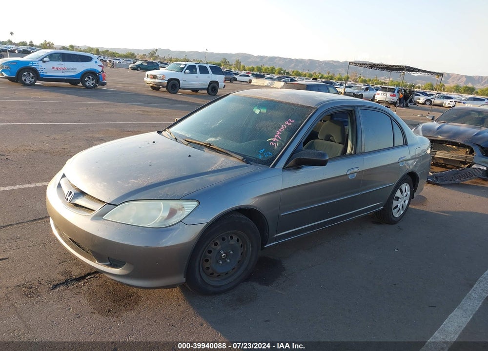 2005 HONDA CIVIC LX VIN: 2HGES15545H589875