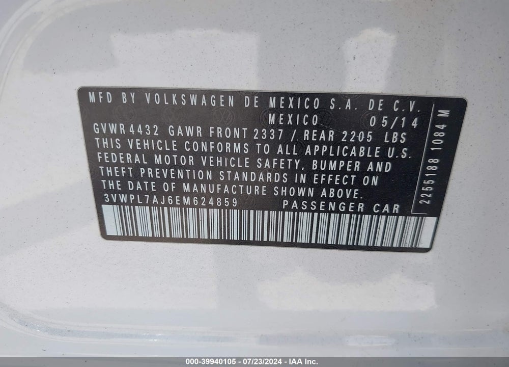 2014 VOLKSWAGEN JETTA SPORTWAGEN 2.0L TDI VIN: 3VWPL7AJ6EM624859