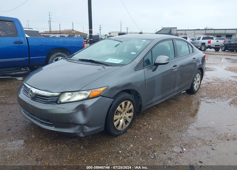 2012 HONDA CIVIC LX VIN: 19XFB2F54CE074620
