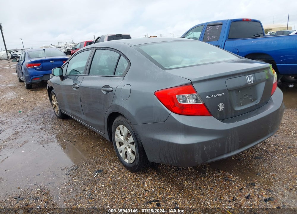 2012 HONDA CIVIC LX VIN: 19XFB2F54CE074620