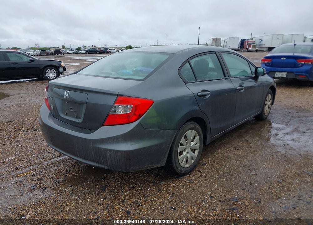 2012 HONDA CIVIC LX VIN: 19XFB2F54CE074620