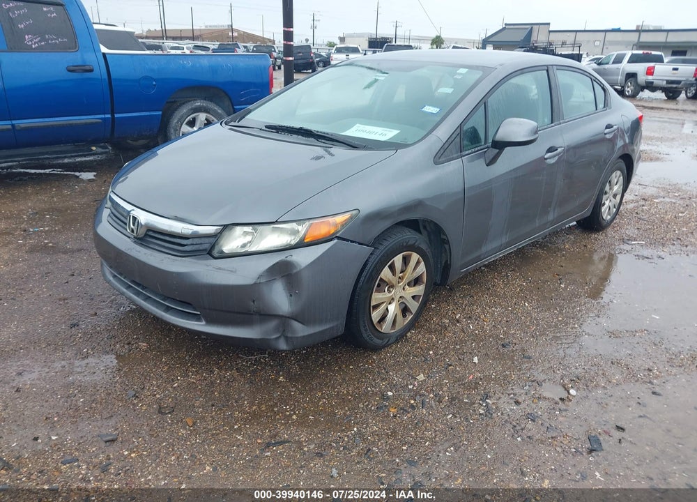 2012 HONDA CIVIC LX VIN: 19XFB2F54CE074620