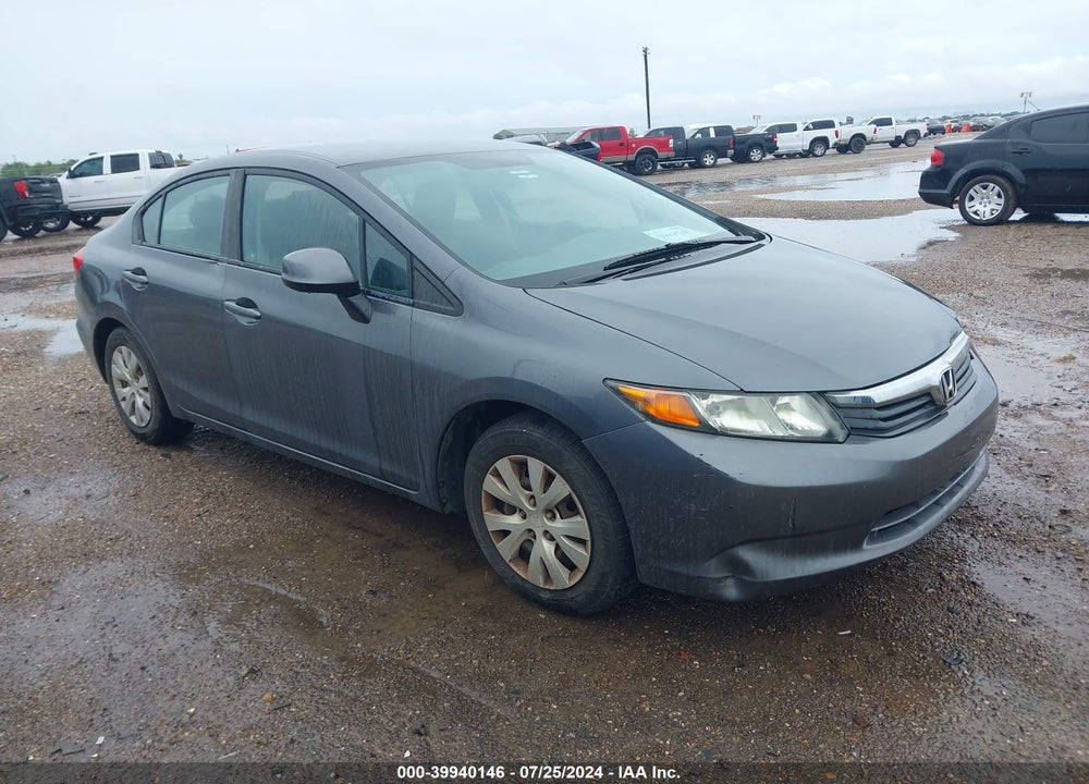2012 HONDA CIVIC LX VIN: 19XFB2F54CE074620