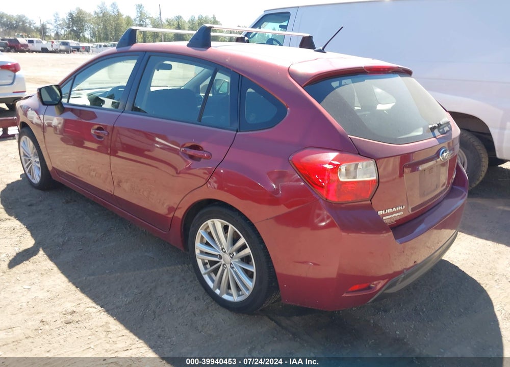 2013 SUBARU IMPREZA 2.0I PREMIUM VIN: JF1GPAD69DH209507