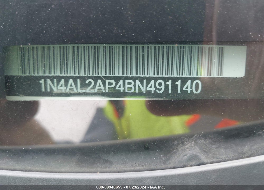 2011 NISSAN ALTIMA 2.5 S VIN: 1N4AL2AP4BN491140