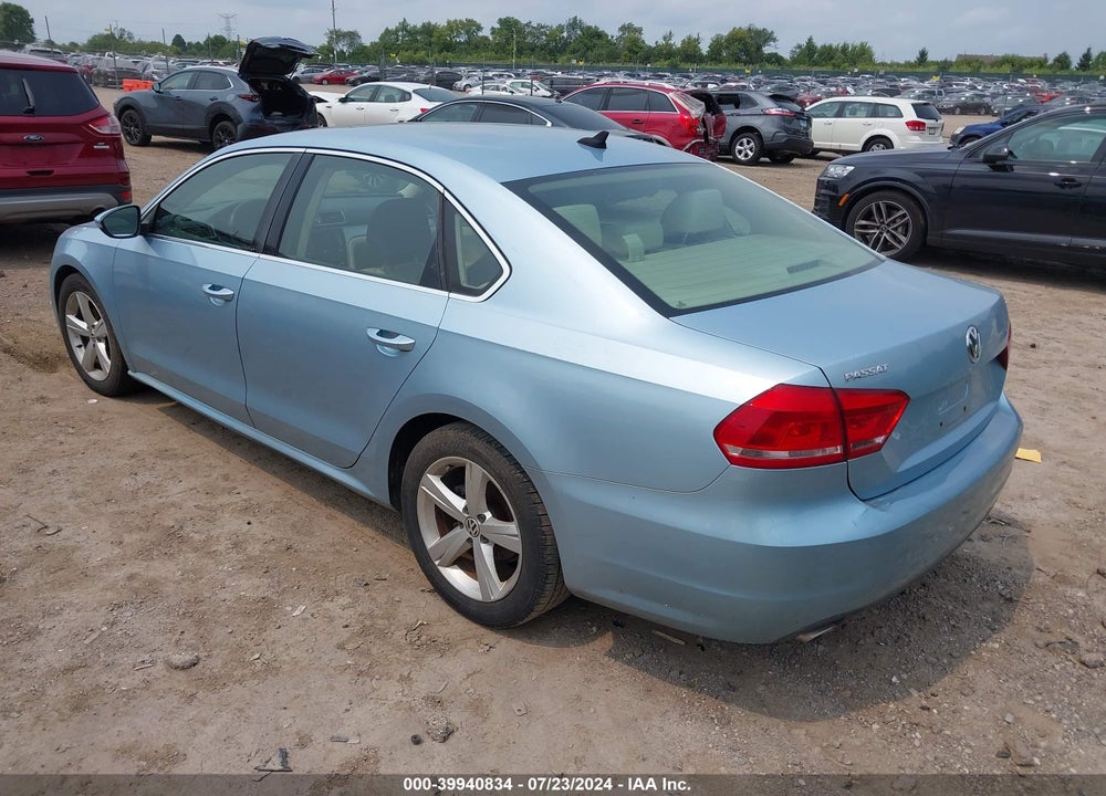 2012 VOLKSWAGEN PASSAT 2.5L SE VIN: 1VWBP7A39CC033455