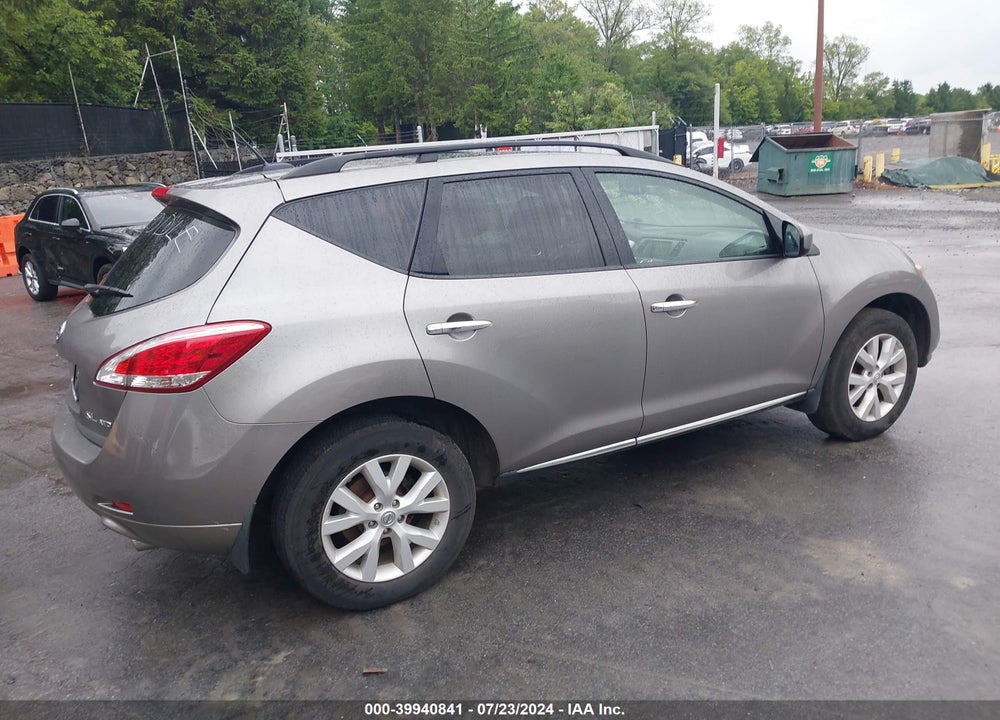 2012 NISSAN MURANO SL VIN: JN8AZ1MW6CW201129