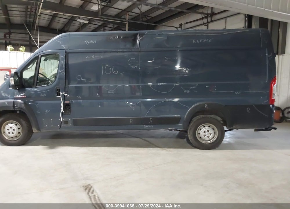 2019 RAM PROMASTER 3500 CARGO VAN HIGH ROOF 159 WB EXT VIN: 3C6URVJG3KE551301