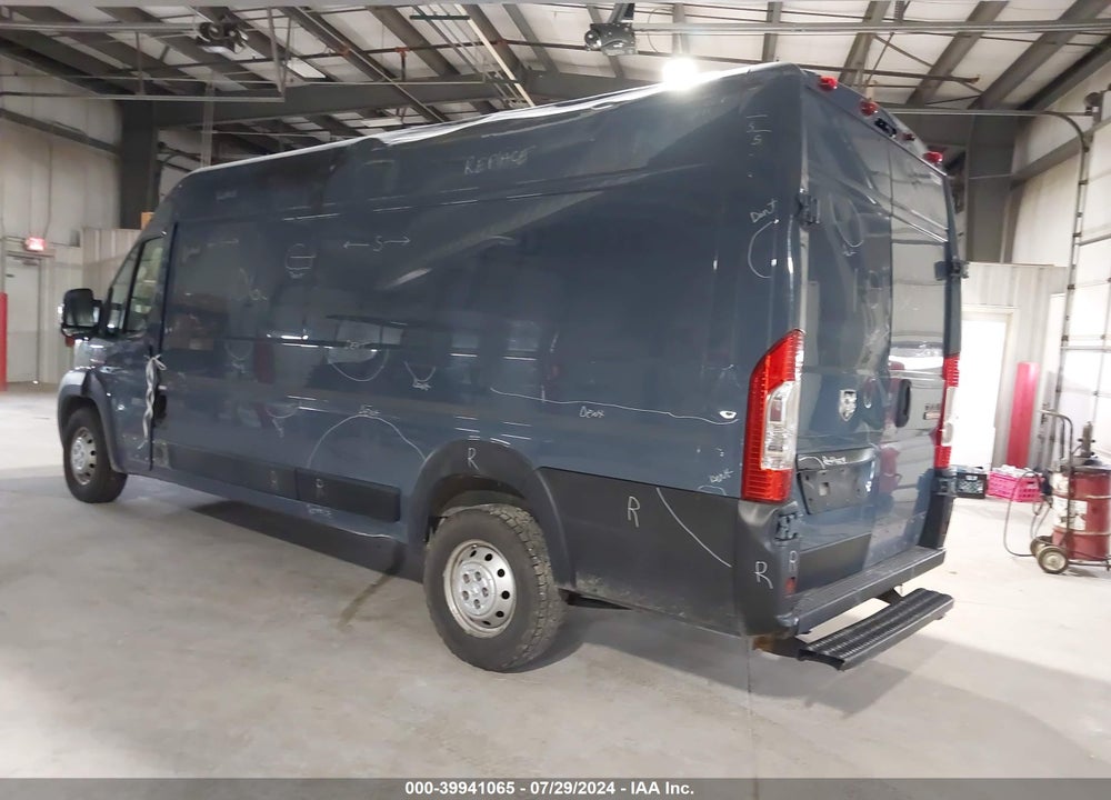 2019 RAM PROMASTER 3500 CARGO VAN HIGH ROOF 159 WB EXT VIN: 3C6URVJG3KE551301